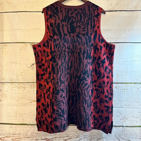 SUSAN GRAVER VEST ANIMAL PRINT XL - Picture 10 of 11